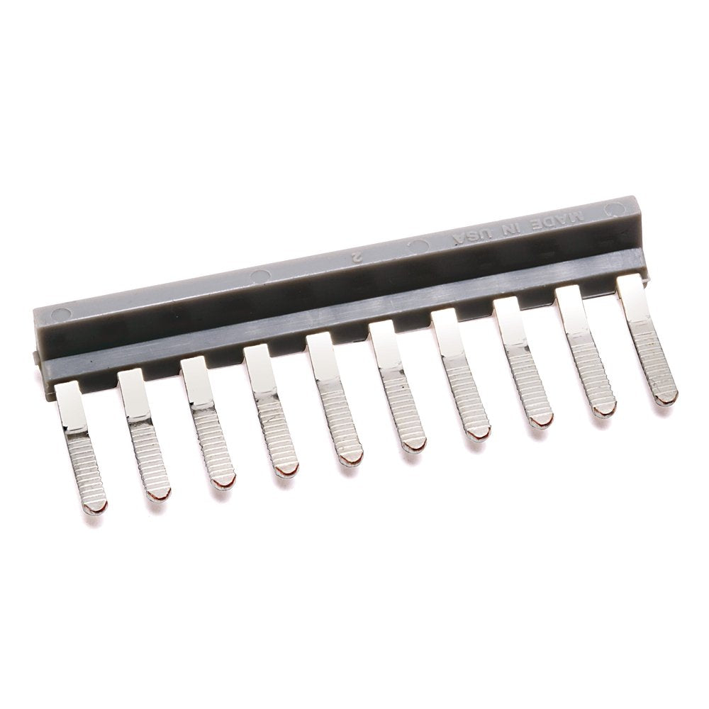 1492 Terminal Block Accessories Insulated Side Jumper , 5 mm Center to Center , 20 Pole , Blue ,