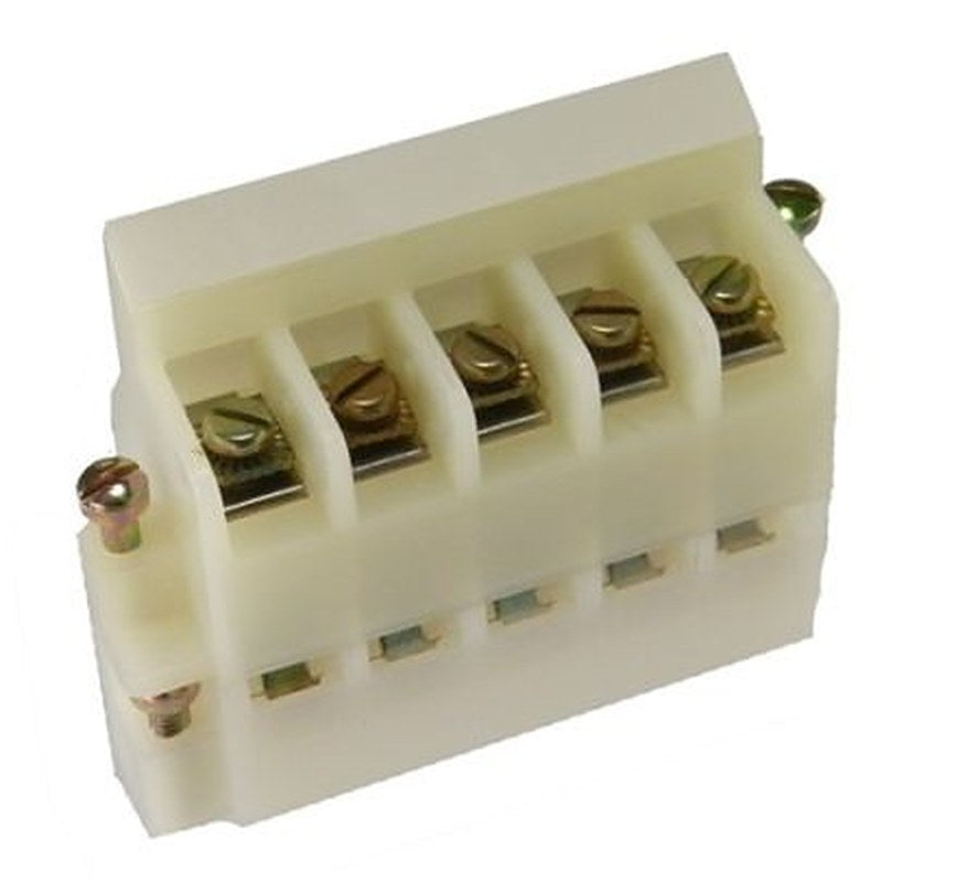 Allen Bradley 1492-E Series Screw Terminal, 5-Way, 12AWG, 20 AWG Wire, 25A Screw