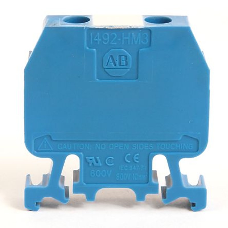 Allen Bradley 1492-HM3B 1492-H Series DIN Rail Terminal Block Blue, 0.34mm², 10 mm²