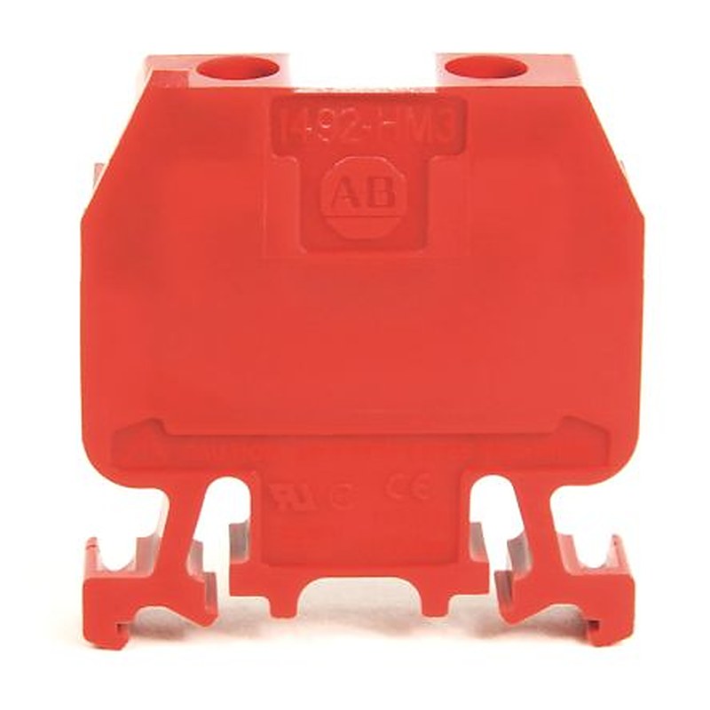 Allen Bradley 1492-HM3RE 1492-H Series DIN Rail Terminal Block Red, 0.34mm², 10 mm²