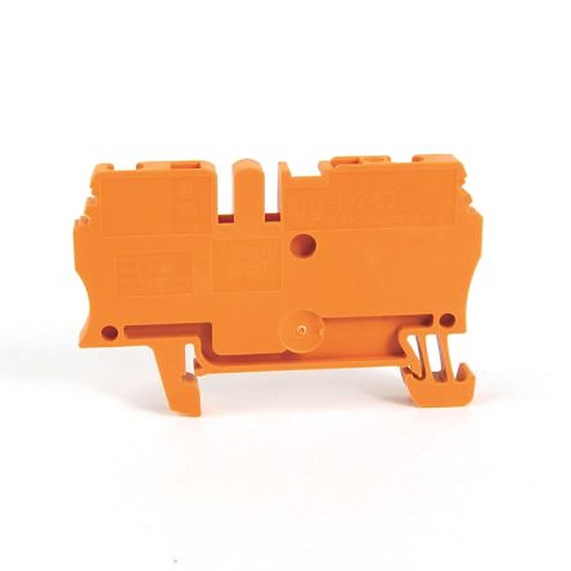 Allen Bradley 1492-L3-OR 1492 Series DIN Rail Terminal Block Orange, 2.5mm², Spring Clamp, IECEx/ATEX