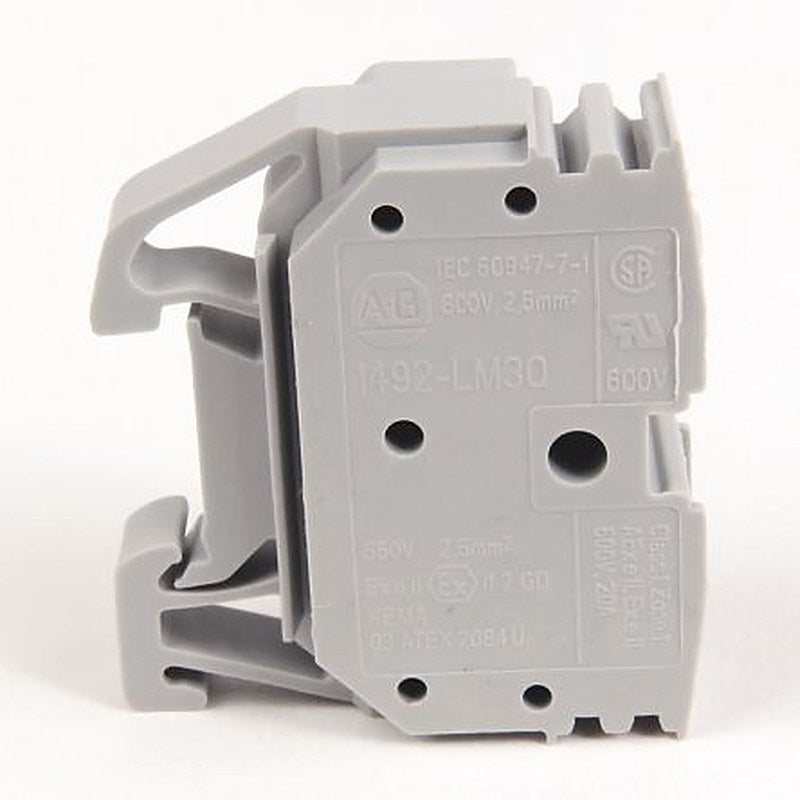 Allen Bradley 1492-LM3Q 1492 Series DIN Rail Terminal Block Grey, 2.5mm², Spring Clamp