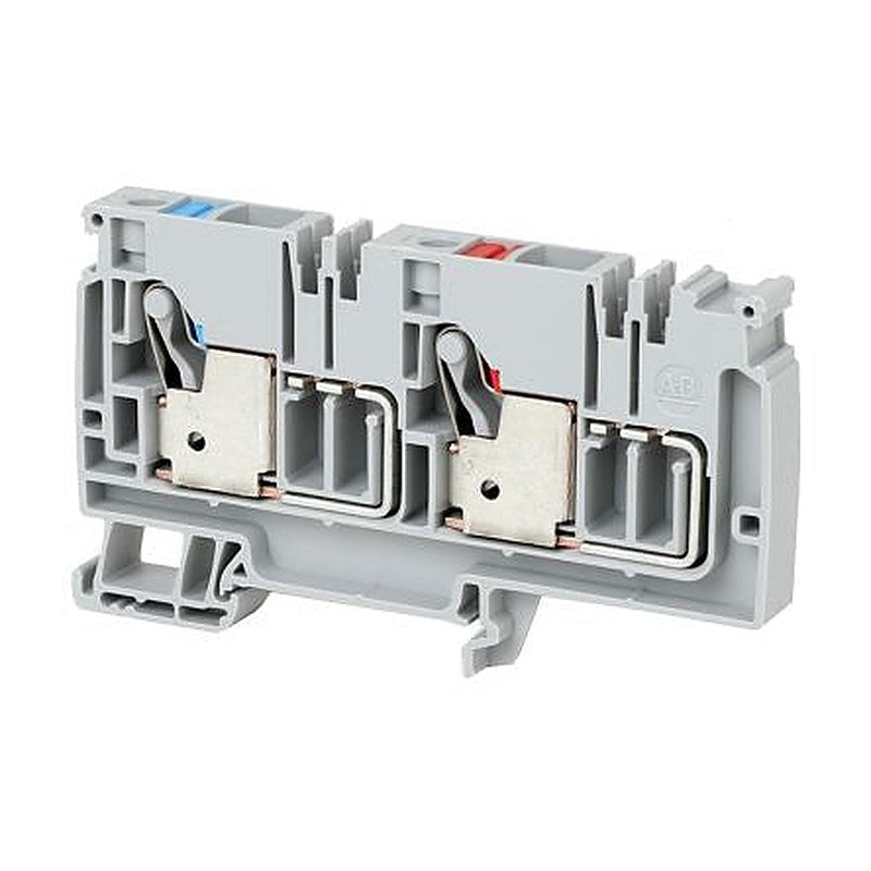 Allen Bradley 1492-P10PD3S-1RE1G 1492-P Series DIN Rail Terminal Block Grey, 10mm², Push-in, ATEX