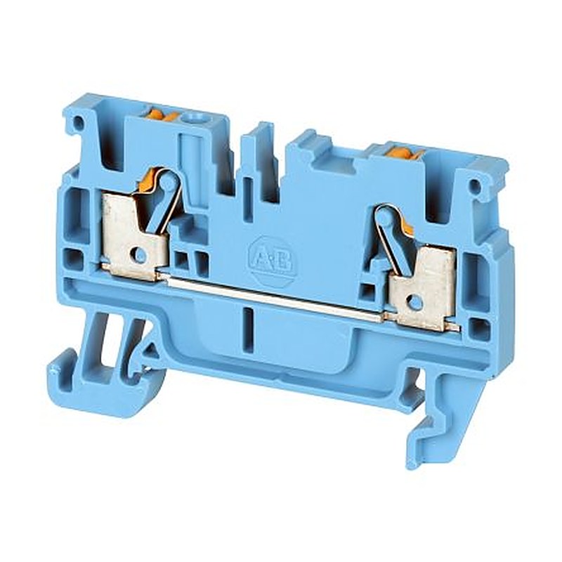 Allen Bradley 1492-P3-B 1492-P Series DIN Rail Terminal Block Blue, 2.5mm², 1-Level, Push-in, ATEX