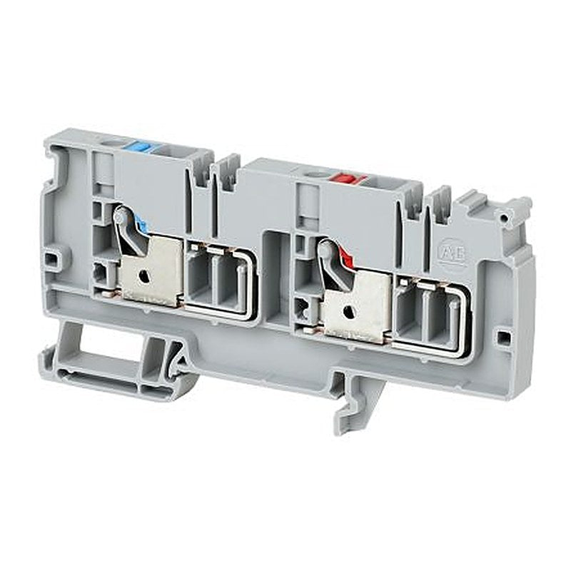 Allen Bradley 1492-P6PD2S-1RE1G 1492-P Series Feed Through Terminal Block Green, 6mm², Push-in