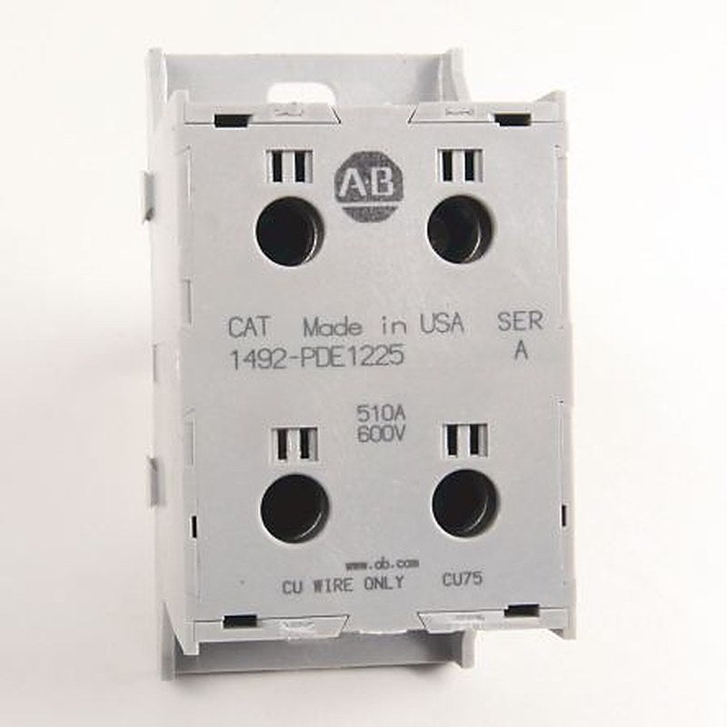 Allen Bradley Distribution Block, 2 Way, 600V, 510A, White