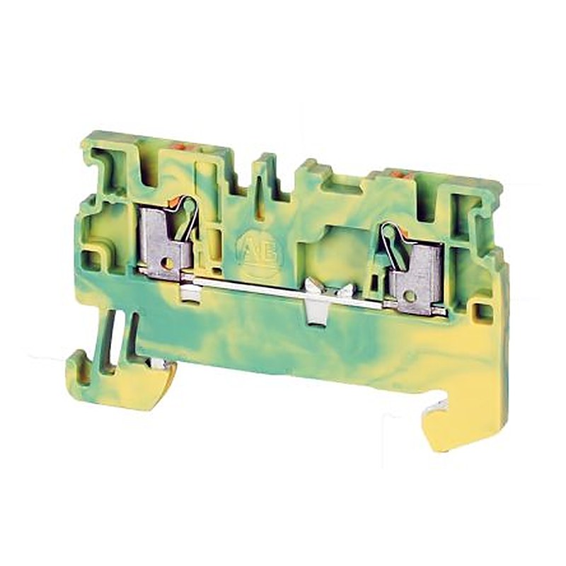 Allen Bradley 1492-PG2 1492-P Series Feed Through Terminal Block Green, Yellow, 1.5mm², 1-Level, Push-in