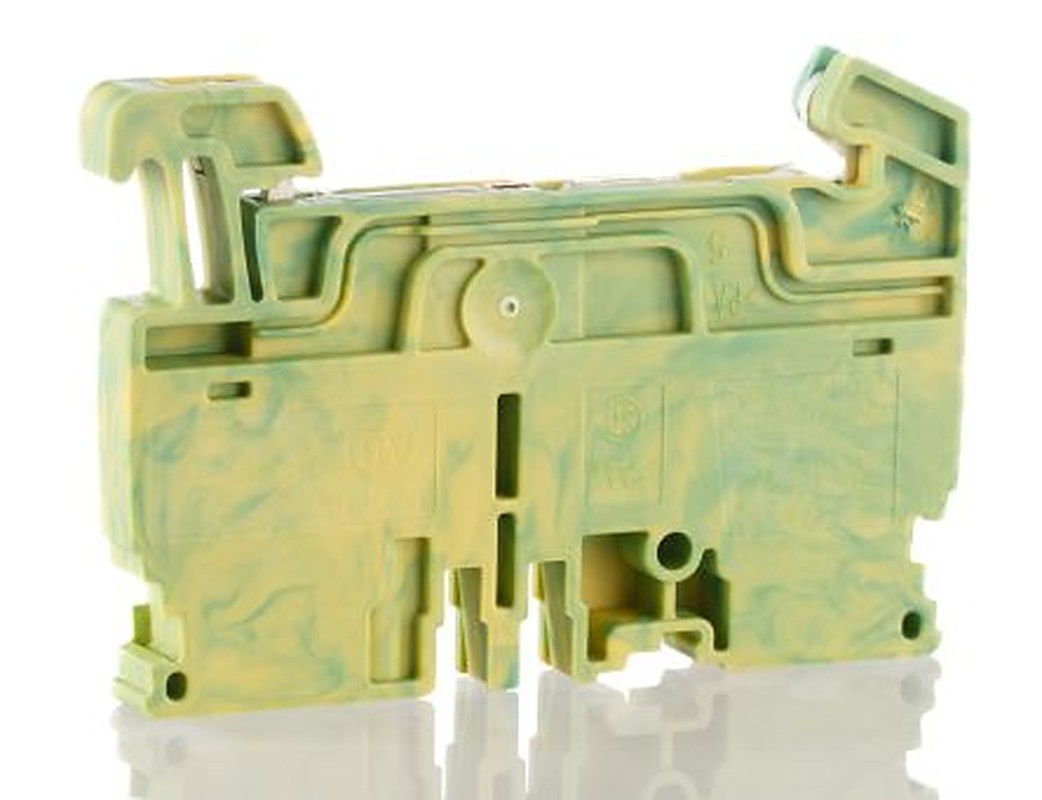 Allen Bradley 1492-PG3 1492-P Series Feed Through Terminal Block Green, Yellow, 2.5mm², 1-Level, Push-in