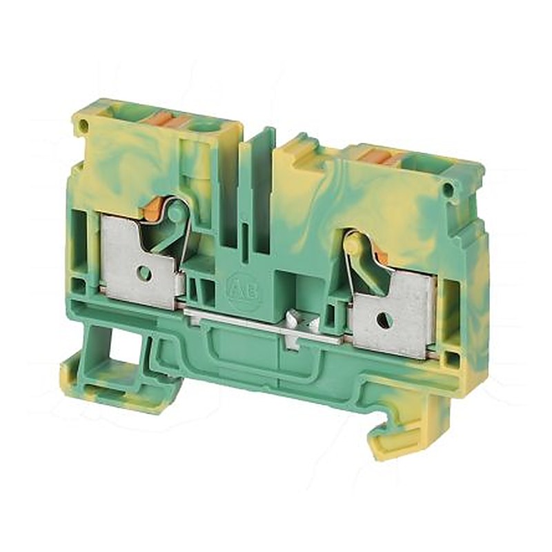 Allen Bradley 1492-PG6 1492-P Series Feed Through Terminal Block Green, Yellow, 6mm², 1-Level, Push-in