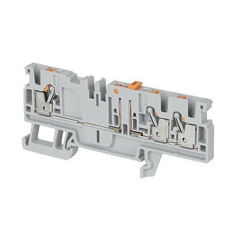 Allen Bradley 1492-PKD4 1492-P Series Feed Through Terminal Block Grey, 4mm², 1-Level, Push-in