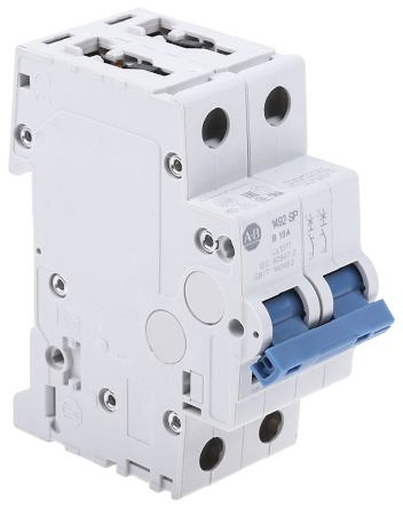 Allen Bradley 1492-SPM Miniature Circuit Breaker, 2-Pole, 10A, Type B, 480V ac AC, 96 V dc DC, 10 kA Breaking Capacity