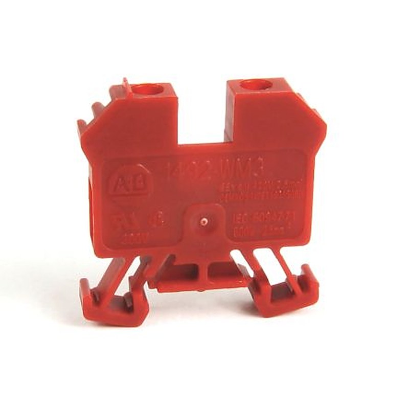 Allen Bradley 1492-WM3-RE 1492-W Series Feed Through Terminal Block Red, 2.5mm², Screw