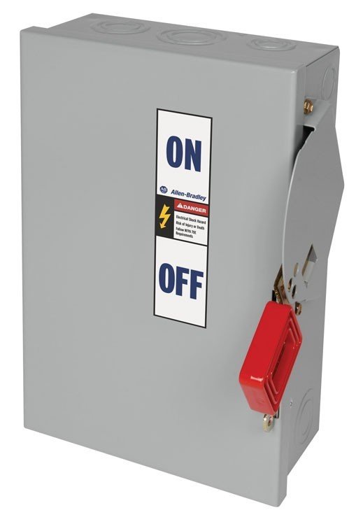 1494H Heavy Duty Safety Switch, 200A 600V AC Non-Fusible Disconnect Switch, Type 1 General Purpose Painted Metal Enclosure, Door Latch