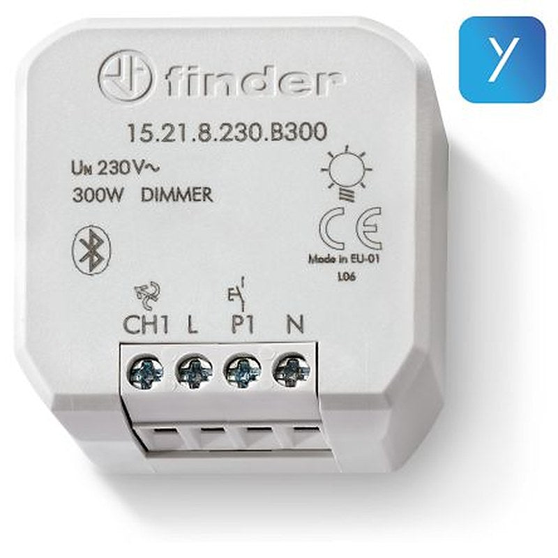 Finder 1 Way 1 Gang Dimmer Switch, 230V ac, 200 W