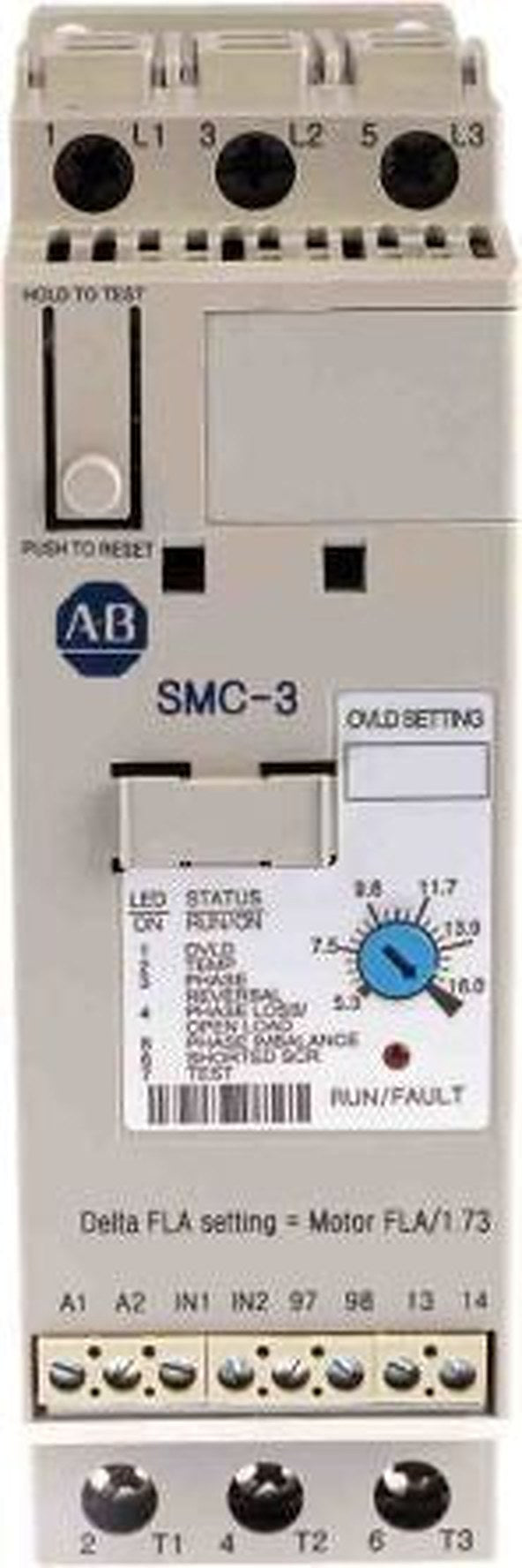 Allen Bradley SMC-3 Soft Starter 460V ac, 7.5 kW, 3 Phase, IP2X