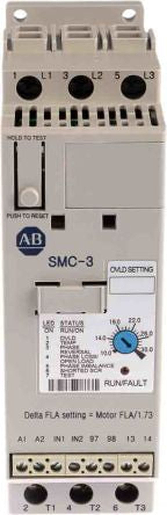 Allen Bradley SMC-3 Soft Starter 460V ac, 15 kW, 3 Phase, IP2X