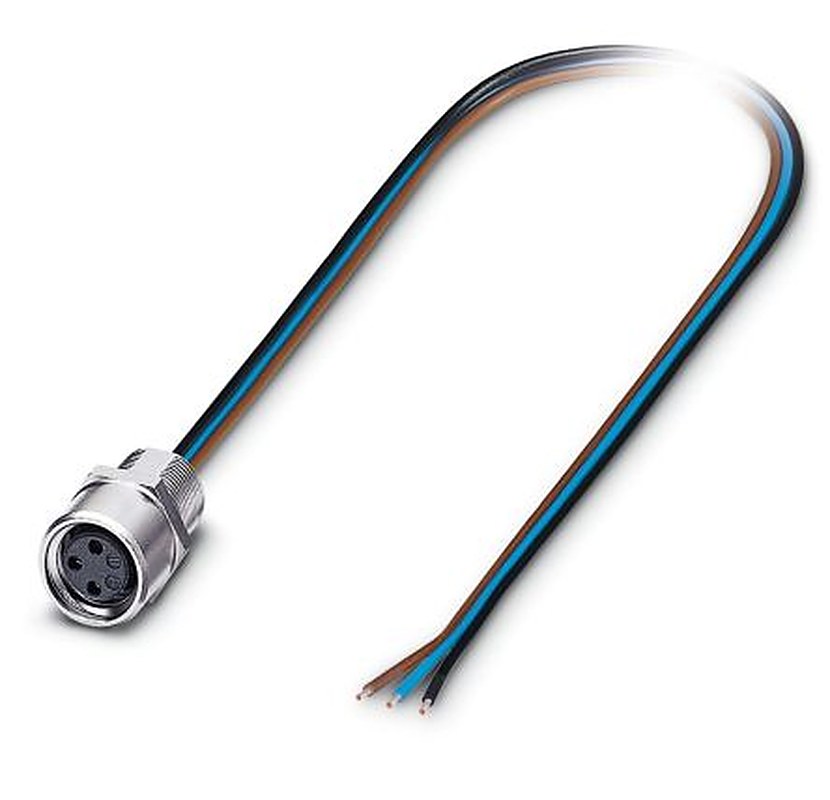 Phoenix Contact Circular Connector, 3 Contacts, Bulkhead Mount, M8 Connector, Plug, Female, IP67, SACC Series