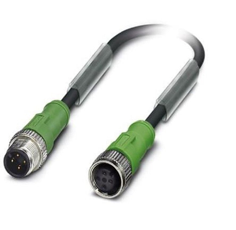 Phoenix Contact Male 4 way M12, Straight to Female 4 way M12 Sensor Actuator Cable, 6 m