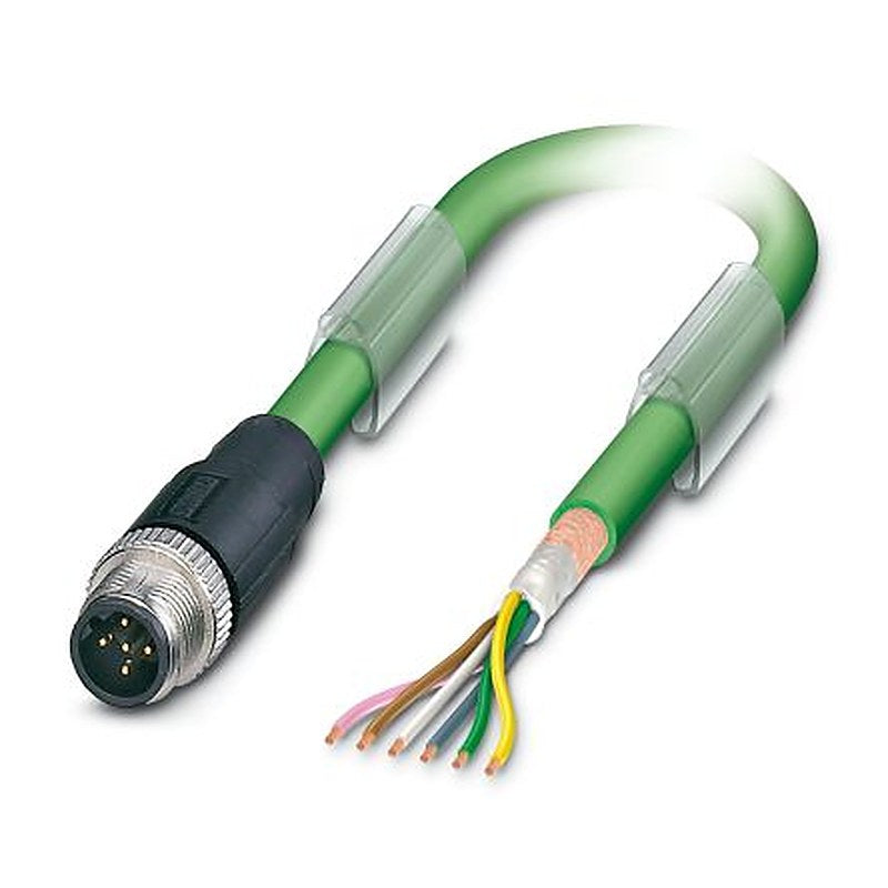 Phoenix Contact Male 5 way Straight to Free Cable End Bus Cable, 2 m