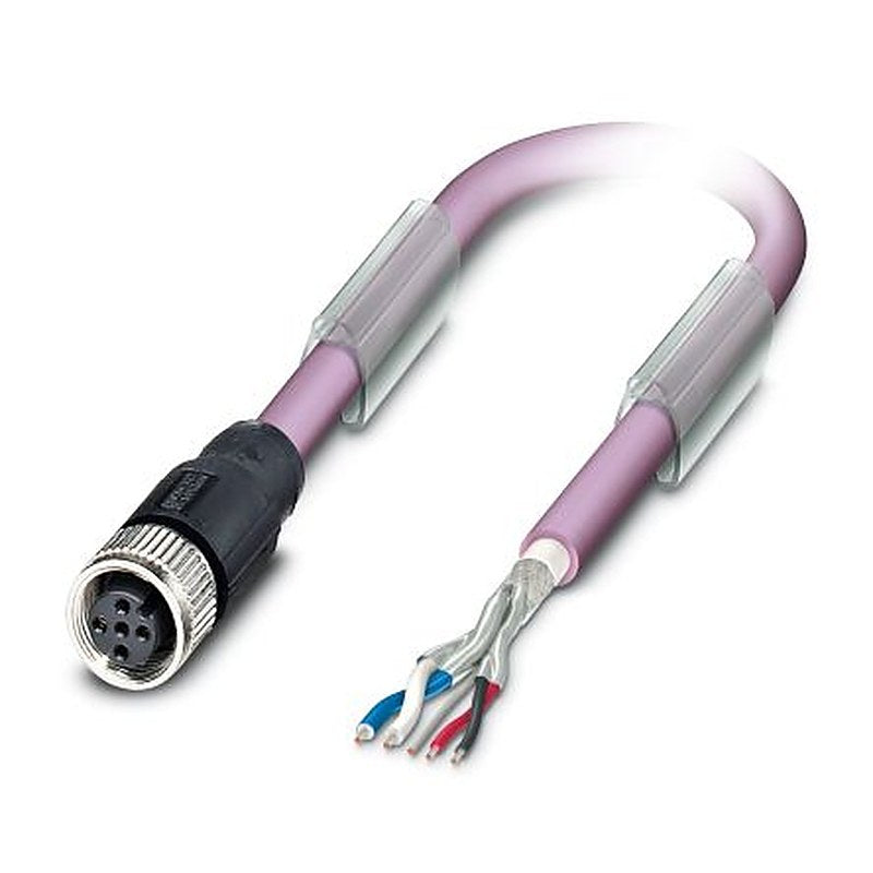 Phoenix Contact Female 5 way M12 to 5 way Unterminated Bus Cable, 5 m