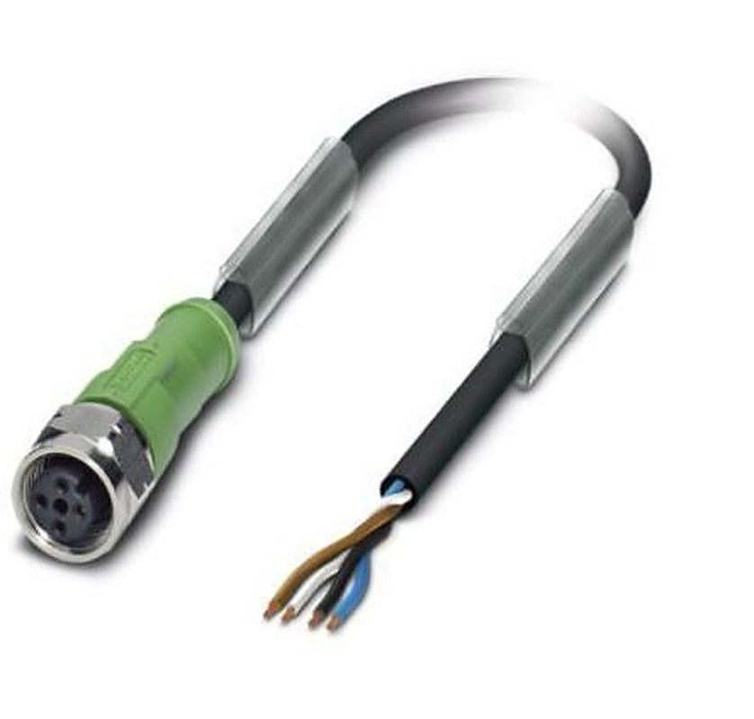 Phoenix Contact Female 4 way M12, Straight to Free Cable End Sensor Actuator Cable, 10 m