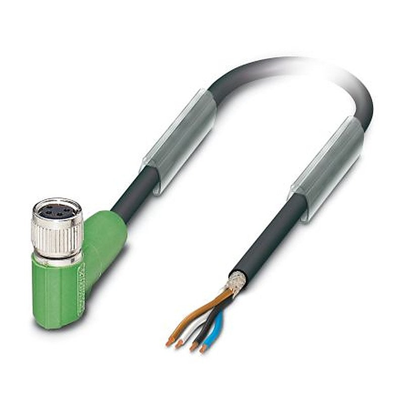 Phoenix Contact Female 4 way M8 to Unterminated 4 way Angled Socket M8 Sensor Actuator Cable, 1.5 m