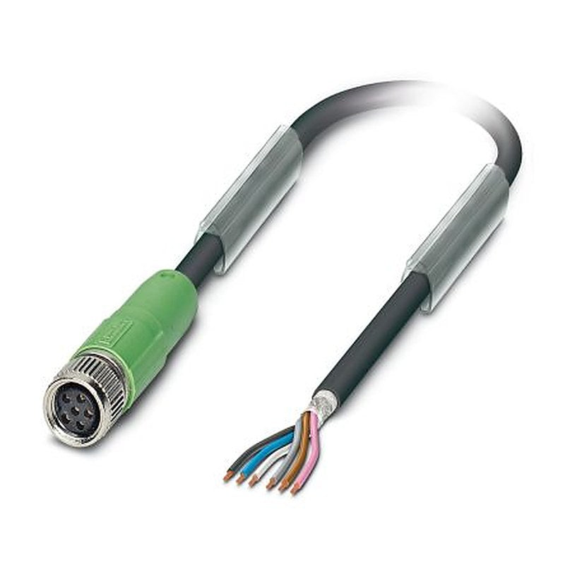 Phoenix Contact Female 6 way Right Angle to 6 way Unterminated Sensor Actuator Cable, 1.5 m