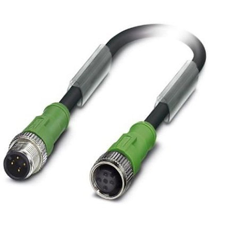 Phoenix Contact Male 4 way M12, Straight to Female 4 way M12 Sensor Actuator Cable, 3 m