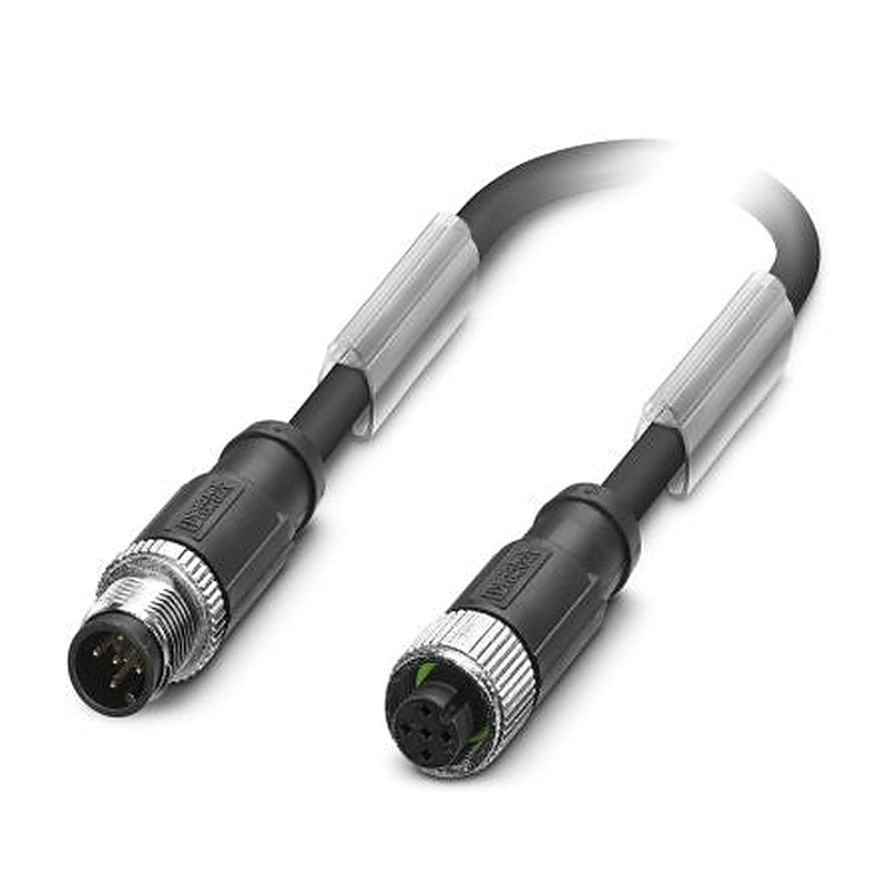 Phoenix Contact Male 5 way Threaded to Female 5 way M12 Actuator/Sensor Cable, 10 m