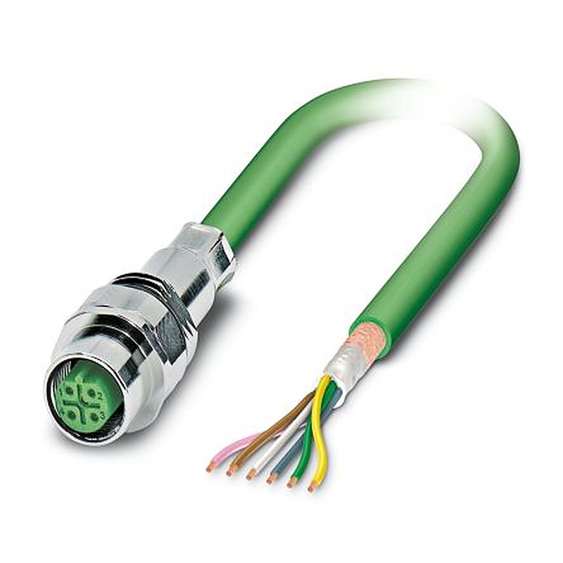 Phoenix Contact Female 5 way M12 to 6 way Unterminated Bus Cable, 5 m