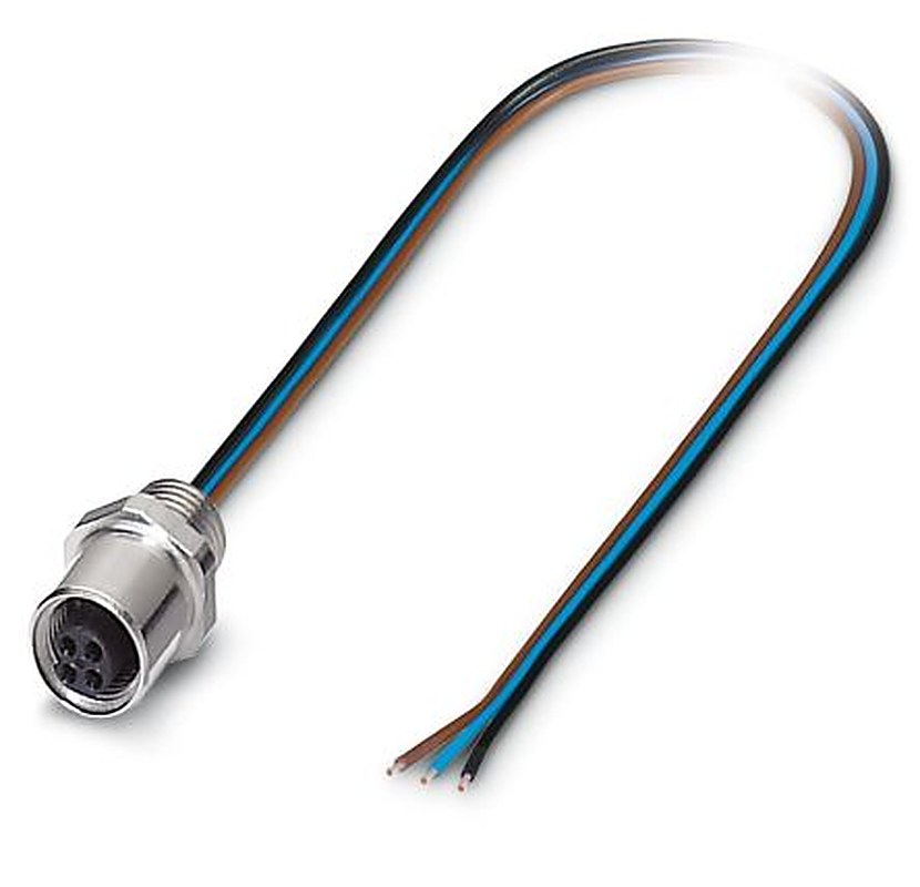 Phoenix Contact Circular Connector, 3 Contacts, Bulkhead Mount, M5 Connector, Plug, Female, IP67, SACC Series