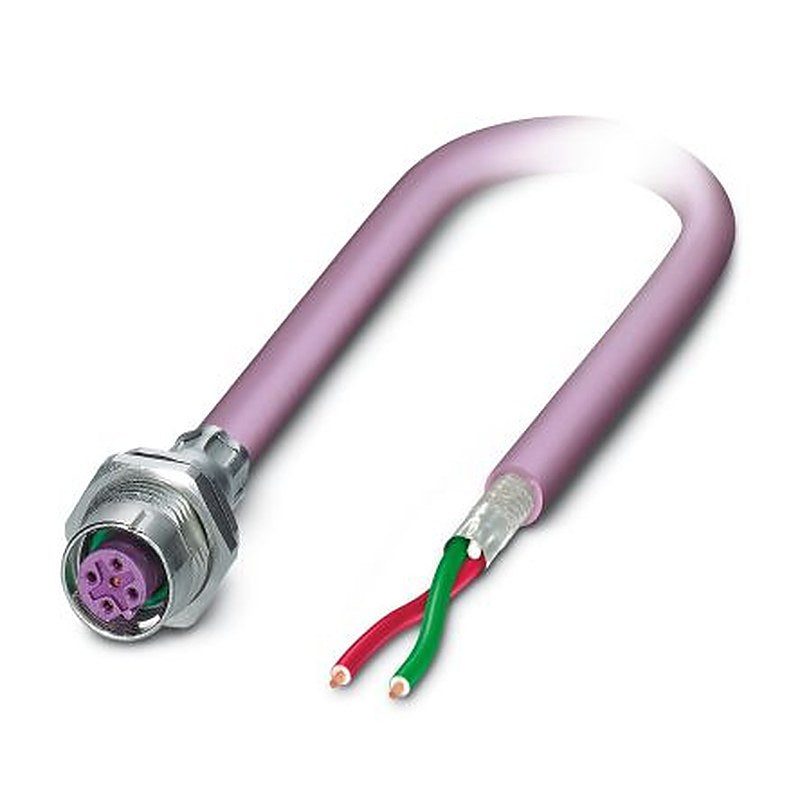 Phoenix Contact Female 2 way M12 to Unterminated 2 way Free End Bus Cable, 500 mm