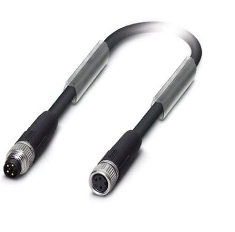 Phoenix Contact Male 4 way M8, Straight to Female 4 way M8 Bus Cable, 15 m
