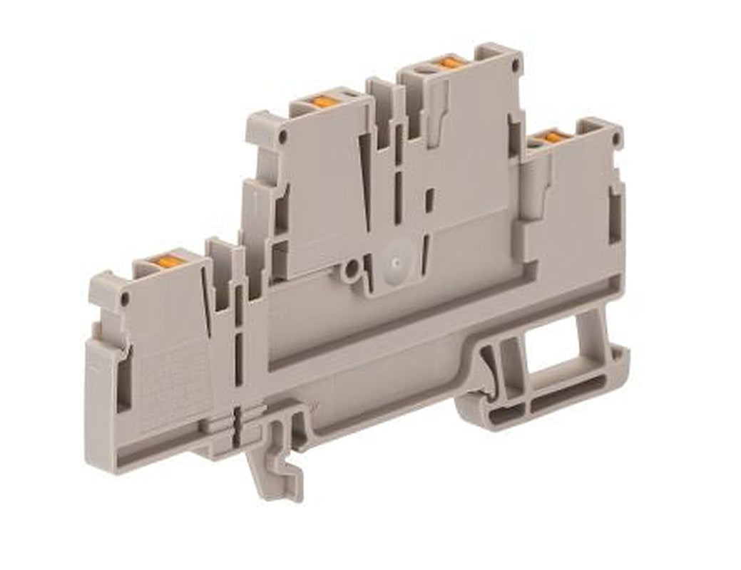 Weidmüller 1547610000 DIN Rail Terminal Block Dark Beige, 2.5mm², 2-Level, Push-in, IECEx/ATEX