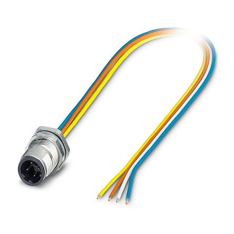 Phoenix Contact Male 4 way Straight to 4 way Unterminated Actuator/Sensor Cable, 500 mm