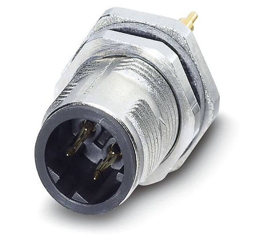 Phoenix Contact Circular Connector, 4 Contacts, Rear, M12 Connector, Plug, Male, IP67, SACC Series