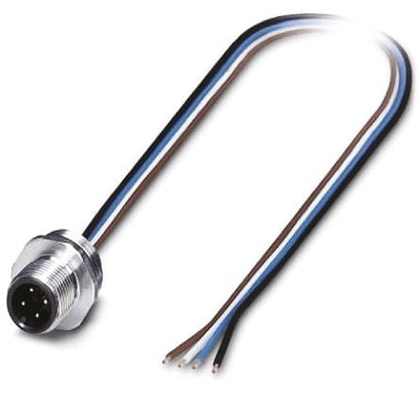 Phoenix Contact Male 4 way M12 to Unterminated 4 way Free End Sensor Actuator Cable, 0.5 m