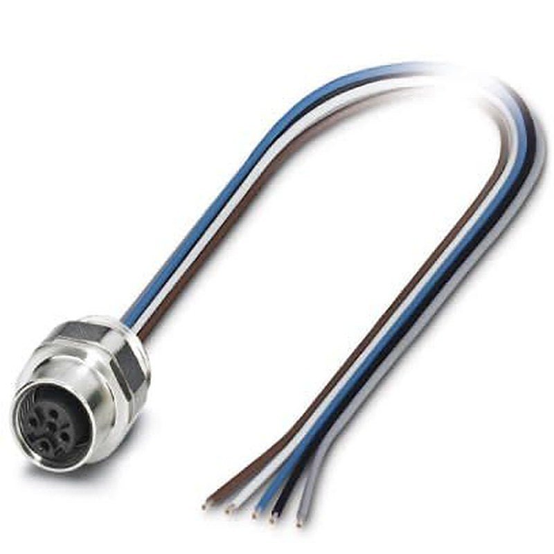 Phoenix Contact Female 5 way M12, Straight to Free Cable End Sensor Actuator Cable, 500 mm