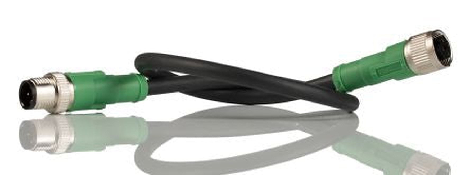 Phoenix Contact Male 4 way M12 to Female 4 way M12 Sensor Actuator Cable, 300 mm