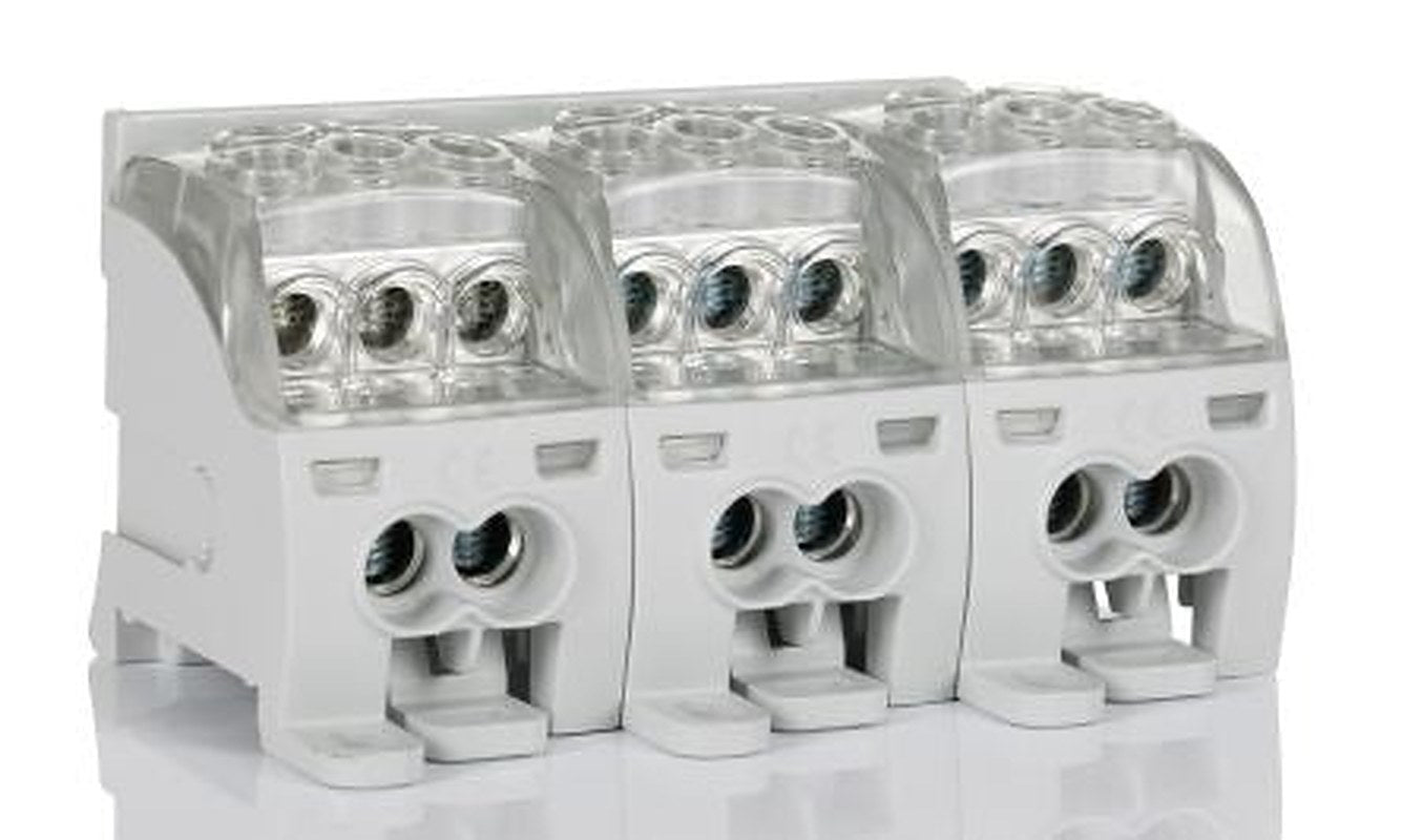 Weidmüller 1562190000 W Series Distribution Block Grey, 1-Level, Screw