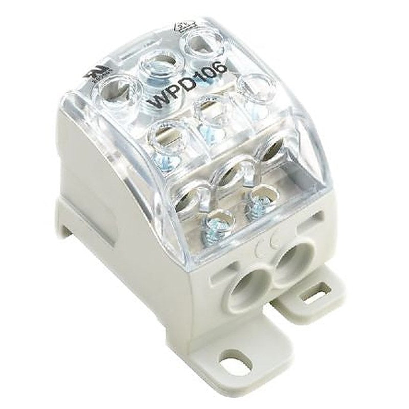 Weidmüller Distribution Block, 5 Way, 1kV ac/dc, 192A, Grey