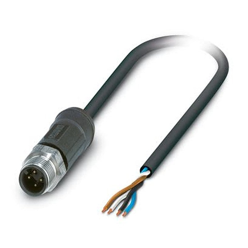 Phoenix Contact Male 4 way M12, Straight to 4 way Free Cable End Sensor Actuator Cable, 5 m