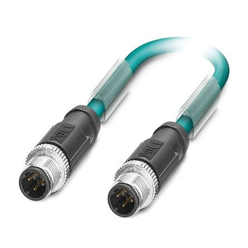 Phoenix Contact SAC, 500 mm Cat5 Ethernet Cable, Blue, Shielded 4 Screened Polyurethane Sheath