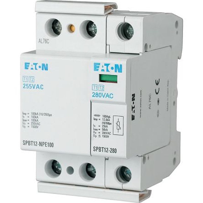 Eaton 1 Phase Surge Arrester, 12.5 kA, 1.5 kV, DIN Rail