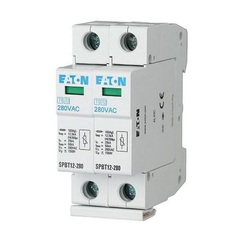 Eaton 1 Phase Surge Arrester, 12.5 kA, 1.5 kV, DIN Rail