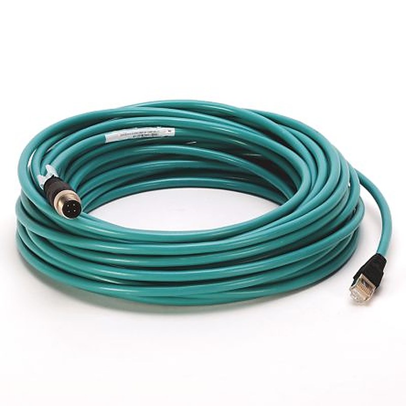 Allen Bradley 1585D, 15 m Cat5e Ethernet Cable, Green Polyvinyl Chloride Sheath, Braid, Foil