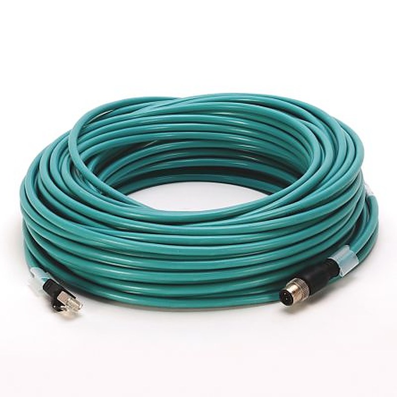 Allen Bradley 1585D, 3 m Cat5e Ethernet Cable, Green Polyvinyl Chloride Sheath, Braid, Foil