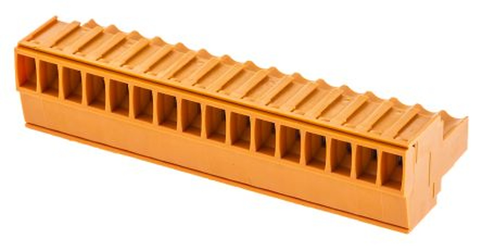 Weidmüller BL Series Pluggable Terminal Block, 16-Contact, 3.5 mm Pitch, 1 Row