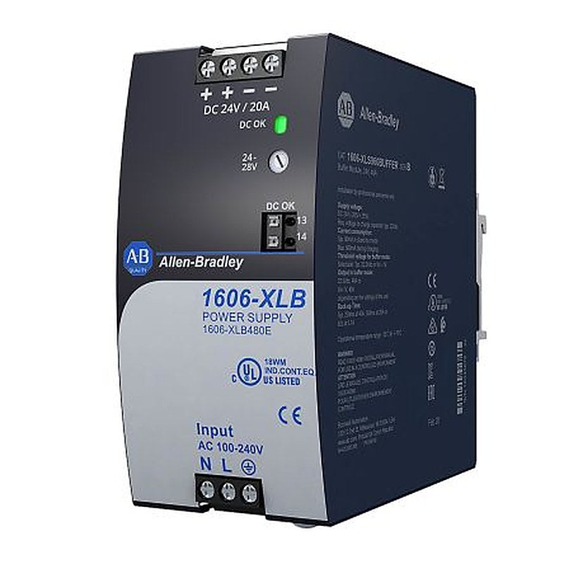 Allen Bradley 1606 Switched Mode DIN Rail Power Supply 240V ac AC Input 24V dc, 20 A Output DC 480 W