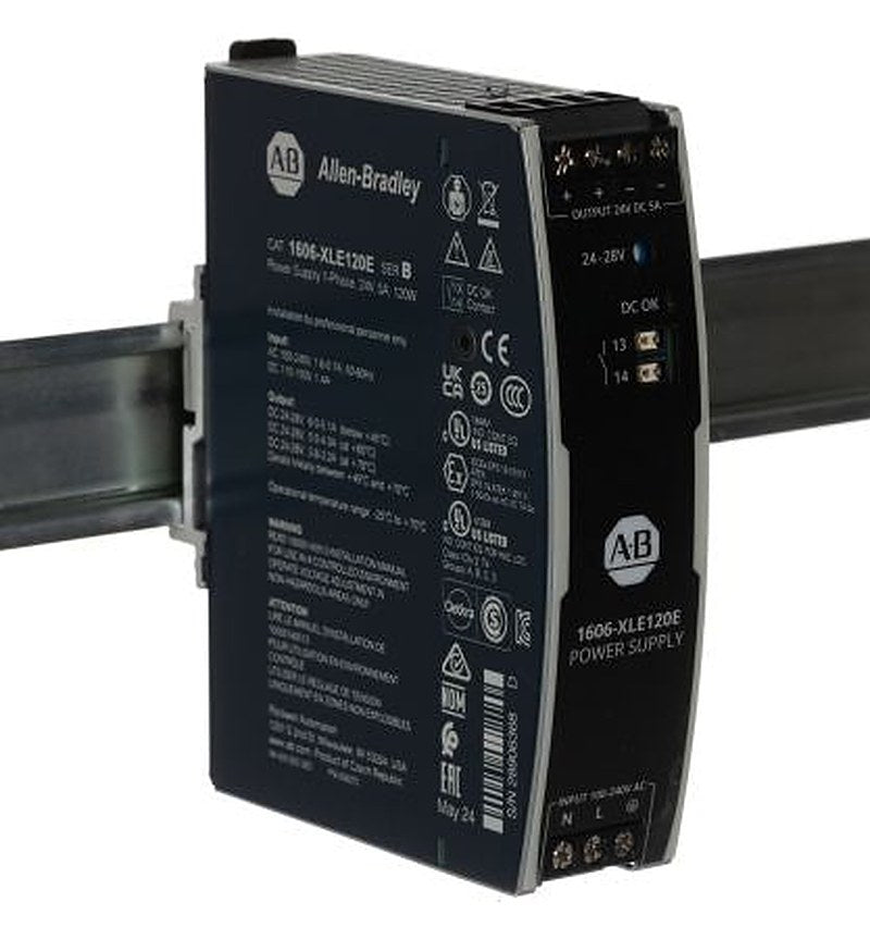 Allen Bradley 1606 Switched Mode DIN Rail Power Supply 150 V dc, 240V ac AC/DC Input 24V dc, 5 A Output 480 W